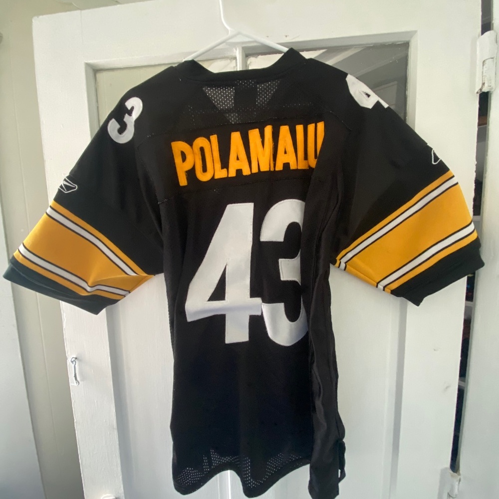 Reebok Pittsburgh Steelers Polamu 43 Jersey L Large - Size 48